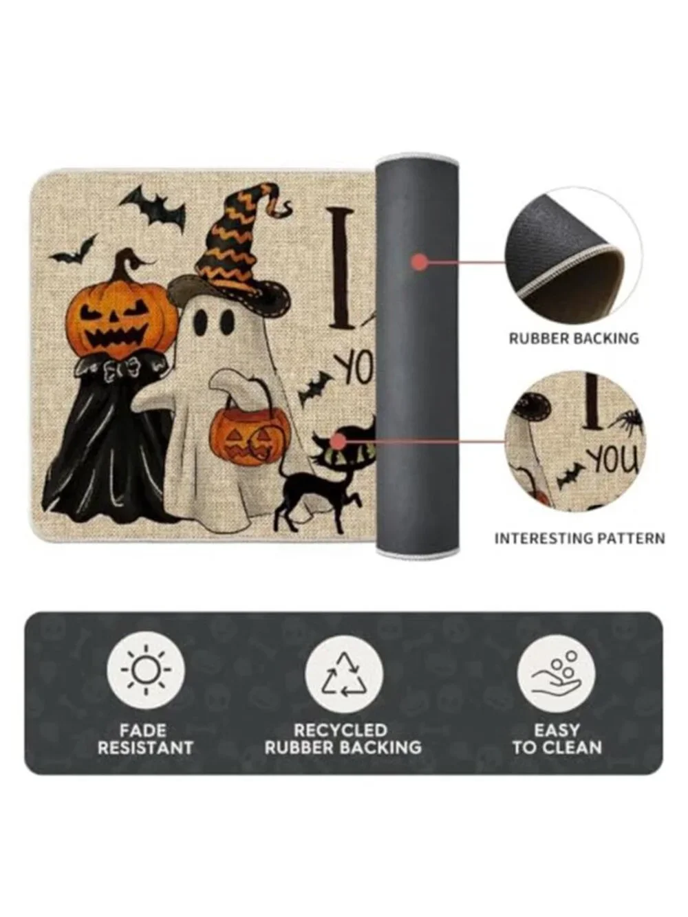 Mode Spider Web Halloween Kitchen Mats Set of 2-17x29+17x47